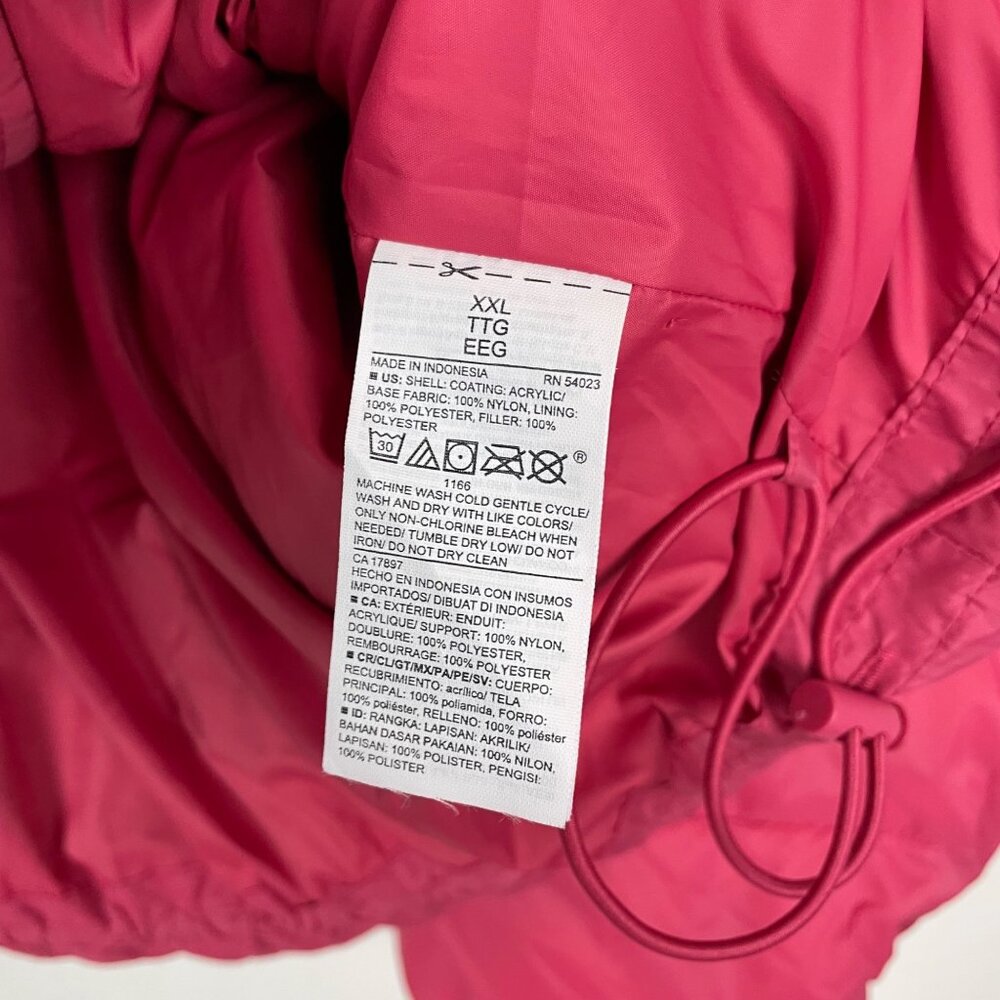 Old Navy Womens XXL Water-Resistant Puffer Jacket Cropped Red Zip‎ Pockets Fall - Picture 6 of 10